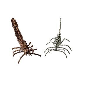 Set Of 2 Handmade Twisted Metal Wire Scorpions 4"